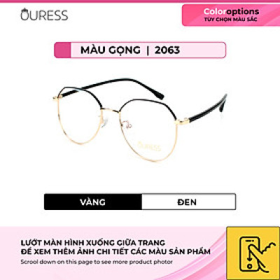 Gọng kính titanium 2063 thời trang nam nữ cao cấp siêu nhẹ siêu bền OURESS