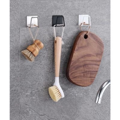 Móc Inox Đa Năng Bền Chắc, Giá Treo Vung Nồi Dán Tường, Treo Miếng Cọ Rửa Bát, Nồi, Xoong Chảo, Tiện Dụng Nhà Bếp. TakyHome 2010