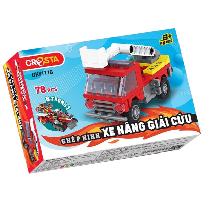 Đồ Chơi Lắp Ráp Lực Lượng Cứu Hộ: Xe Nâng Giải Cứu - Cresta DK81178 (78 Mảnh Ghép)