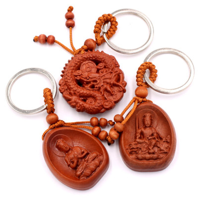 Combo 3 móc khóa Đại Nhật Như Lai - Văn Thù Bồ Tát - Rồng Phong Thủy - may mắn, bình an