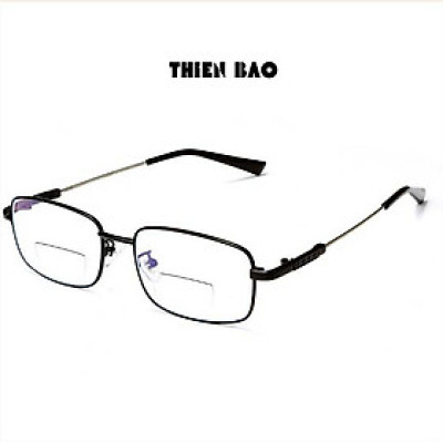 Kính lão thị, viễn thị HAI TRÒNG nhìn Xa - gần TIỆN LỢI cực đẹp KV22 gọng titan Dẻo cực bền toàn viền cao cấp Loại I ( Xa 0 gần có độ)