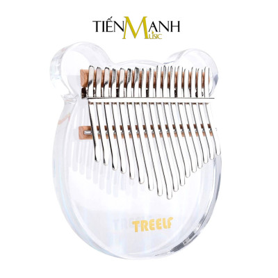 Đàn Kalimba Trong Suốt Treelf TF-17CB Hình Gấu - 17 Phím Acrylic TF17CB (Hộp cứng chống sốc, Búa chỉnh âm, Sticker dán note, Khăn lau, Sách học) - Kèm Móng Gẩy DreamMaker