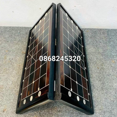 Bộ bàn cờ tướng 50×52×3cm  +quân cờ gỗ trắc kt 4,0×1,5cm  