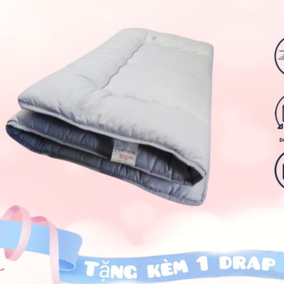 Nệm Bông Trải Sàn Xuất Nhật Fukoji, Kích Thước 1mx2m, 1m4x2m, 1m6x2m Dày 7-9cm Tặng Kèm Drap Nệm