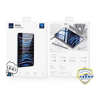 [iPad Pro M4] Kính cường lực cho iPad Pro M4 11 inch 2024, iPad Pro M4 13 inch 2024 hiệu WiWU ivista, vát viền 2.5D, bảo vệ Full màn,chống xước, chống vỡ, trong suốt, cao cấp - Hàng chính hãng