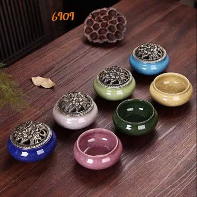 Lư Xông Đốt Trầm Hương Gốm Sứ Men Rạn Ngọc Chất Lượng Cao - HÀNG CHÍNH HÃNG MINIIN
