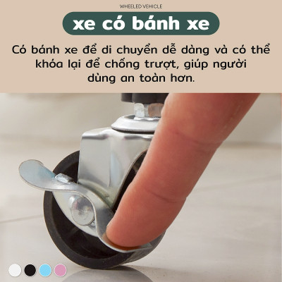 Giá, kệ để đồ đa năng 4177 - 3 tầng gấp gọn di dộng, giá kệ spa, có bánh xe để đồ các phòng đều phù hợp đẹp mắt và tiện dụng