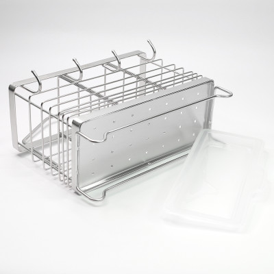 Kệ đựng đũa muỗng 3 ngăn có móc treo dán tường Hobby Home Decor DM04