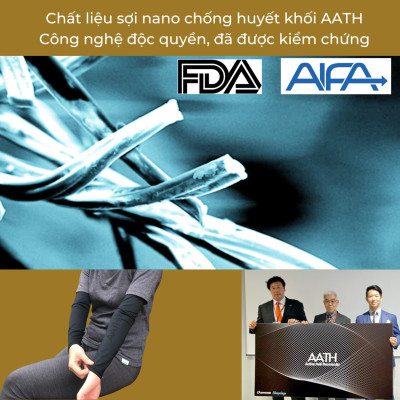 Vớ ống tay nano AATH Japan cải thiện đau mỏi tay, viêm đau khớp