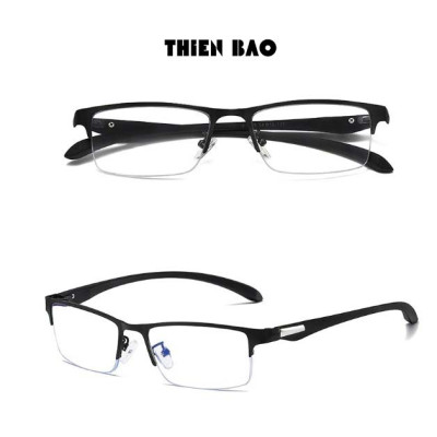 Gọng kính thời trang NAM NỮ 0 độ ( Có bán độ lão thị, viễn thị trung niên) nửa viền thể thao cực đẹp KT17 tròng Nhật bản cao cấp loại I nhẹ nhàng thoải mái