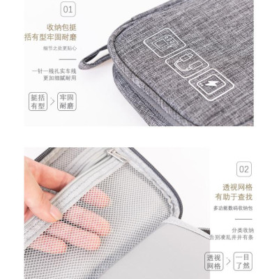 Túi phụ kiện công nghệ đựng pin sạc dự phòng, điện thoại, cáp sạc usb, tai nghe có quai cầm - Hàng chính hãng dododios