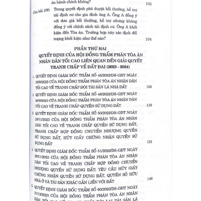 100 câu hỏi giải quyết tranh chấp về đất đai tại Tòa án