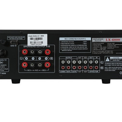 Amply Karaoke Bluetooth Công Suất Lớn 800W Zenbos LX-6800, 12 Sò Đại (Hàng Chính Hãng)