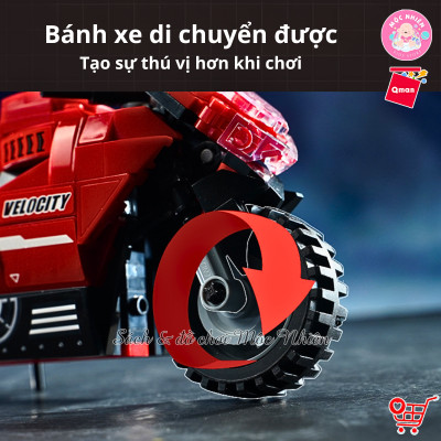 Đồ chơi lắp ráp, xếp hình Qman 42114 - Mô Tô Thể Thao (338 mảnh ghép)