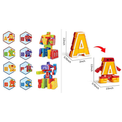 Đồ Chơi Lắp Ráp Biến Hình Robot Chữ Cái Q - Cresta DK81243