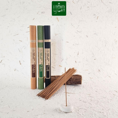 Nhang Trầm Hương Không Tăm Giá Sỉ Yên Loại Thân, Tâm, Tuệ Sạch Tự Nhiên Ít Khói An Toàn Dùng Thiền