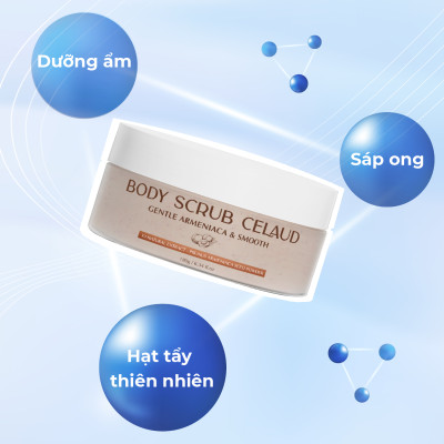 Combo kem dưỡng trắng da body và tẩy tế bào chết Celaud