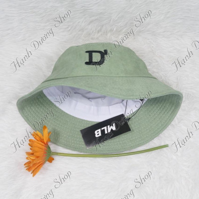 Nón bucket nhung nón bo nhung sớ nhuyễn thêu chữ D