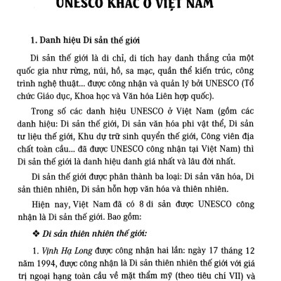 Việt Nam Đất Nước-Con Người - Di Sản Thế Giới Ở Việt Nam