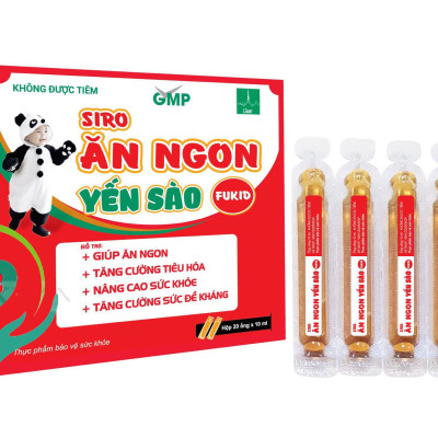Lisse ￼Siro ăn ngon yến sào Fukid ( hộp 20 ống) - Ăn ngon, kích thích tiêu hoá, tăng miễn dịch cho trẻ