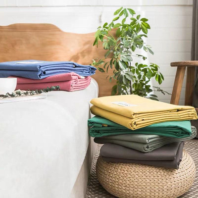 Bộ Ga Gối Cotton Đũi Tici LIDACO Cao Cấp - Trắng