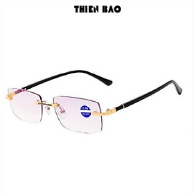 Kính lão thị, viễn thị Hai tròng nhìn XA - GẦN đọc chữ nhìn xa, tròng váng xanh, GỌNG KHOAN nam nữ không viền KT1K