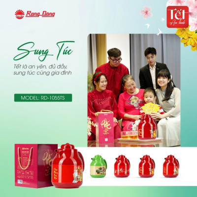 BÌNH PHA TRÀ HOA VĂN TẾT 1055TS