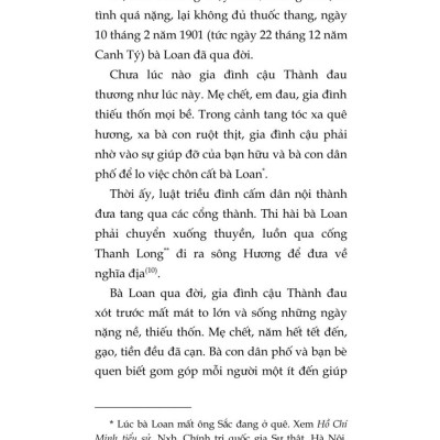 Thời niên thiếu của Bác Hồ (Xuất bản lần thứ hai) bản in 2025