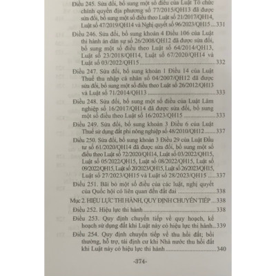 Sách - Luật Đất đai (Hiện hành) (Được Quốc hội thông qua ngày 18-01-2024, có hiệu lực từ ngày 01-01-2025) XBTT