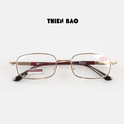 Kính lão thị, viễn thị trung niên tròng Thủy tinh chống xước KVN16 hàng đẹp toàn viền vàng GOLD Nam nữ loại I