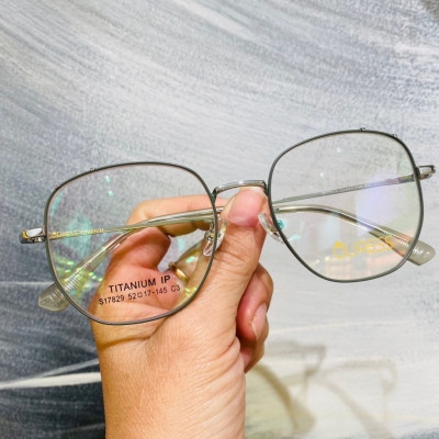 Gọng kính cận S17829 và 5201318 chất liệu titan thời trang mắt kính OURESS nam nữ siêu nhẹ siêu bền