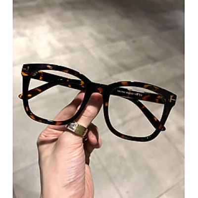 (Hàng cao cấp) Kính mắt thời trang dáng vuông to màu đồi mồi dành cho nam nữ