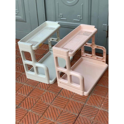 Kệ Đựng Gia Vị Nhà Bếp 2 Tầng Hàng Việt Nhật - Chính Hãng ( Giao màu ngẫu nhiên)