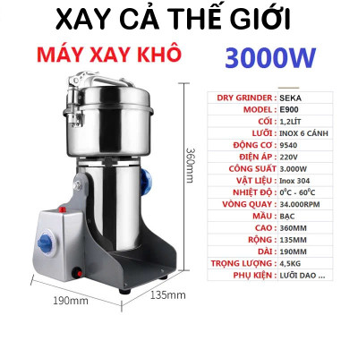 Mấy Xajy Bột Khô Siêu Khỏe 3000W – Bột Mịn Siêu Tốc, Nghiêjn Ngjũ Cốc & Hạt Khô Đa Năng, đèn trang trí   đồng hồ treo tường 