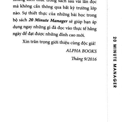 20 Phút Hội Họp Hiệu Quả (20 Minute Manager)