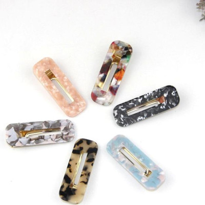 Kẹp tóc xuất Nhật vân đá cao cấp KAH58 hình chữ nhật mẫu HOT (chọn mầu)