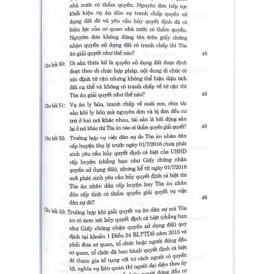 100 câu hỏi giải quyết tranh chấp về đất đai tại Tòa án