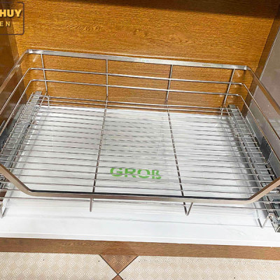 Giá xoong nồi inox 304 nan dẹt cho tủ bếp bảo hành vĩnh viễn han gỉ