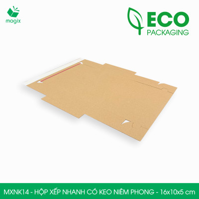 MXNK14 - 16x10x5 cm - 100 hộp carton đóng hàng xếp nhanh có keo niêm phong - Hộp gói hàng, hộp quà