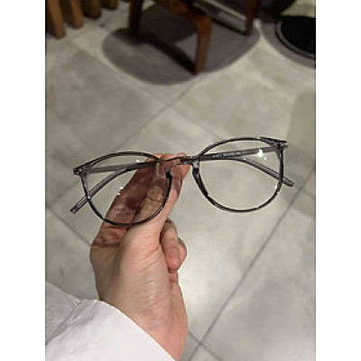 Kính Mắt Tròn nhựa dẻo trong suốt màu ghi