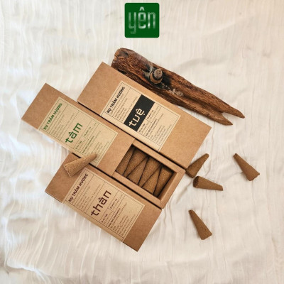 Nụ Trầm Hương Yên Loại Thân, Tâm, Tuệ Sạch Tự Nhiên Ít Khói An Toàn Dùng Thiền Thờ Cúng Thư Giãn