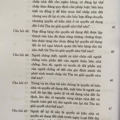 100 câu hỏi giải quyết tranh chấp về đất đai tại Toà án