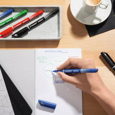 Bộ 6 Bút kỹ thuật STABILO SENSOR F 0.3mm 6 màu (SENF-C6)