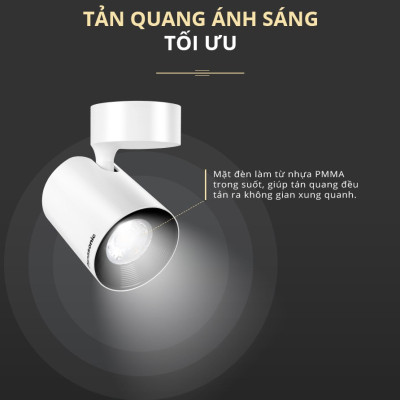 Đèn Rọi ray, Đèn chiếu điểm Spotlight Panasonic Công suất 7W Loại Gắn thanh ray và Loại Gắn trần
