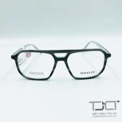 GỌNG KÍNH CẬN PHOM VUÔNG, 2 CẦU UNISEX THỜI TRANG CHÍNH  HÃNG NOVELTY N22020