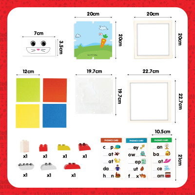 Đồ Chơi Bộ Lắp Ráp Khung Tranh Thỏ TOONYKIDS - Đồ Chơi Thông Minh Cho Bé - Creative Picture Farme TN00422 [Tặng Kèm Sticker]