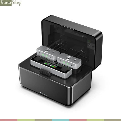 Ulanzi AM18 - Micro Cài Áo Không Dây Kênh Đôi Cho Máy Ảnh, Điện Thoại, Bộ Nhớ Trong 8GB, Thời Lượng Pin 20 Giờ - Hàng chính hãng