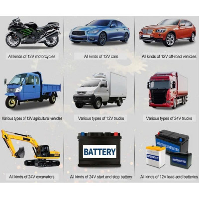 Sạc Ắc Quy Thông Minh Nhật Bản Foxsur  – 12V/24V, Khử Sunfat, Bảo Dưỡng Tự Động, Loại Xịn , đèn led