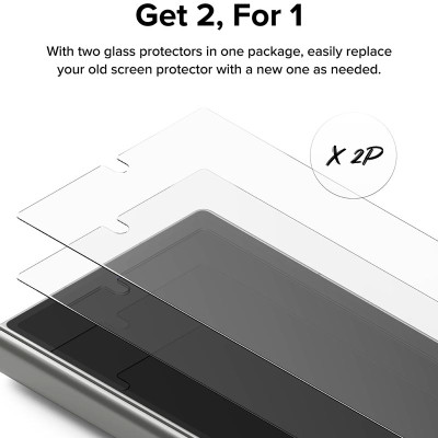 [Combo 2] Dán cường lực dành cho Samsung Galaxy Z Fold 6 RINGKE Cover Display Tempered Glass (Màn hình ngoài) - Hàng Chính Hãng