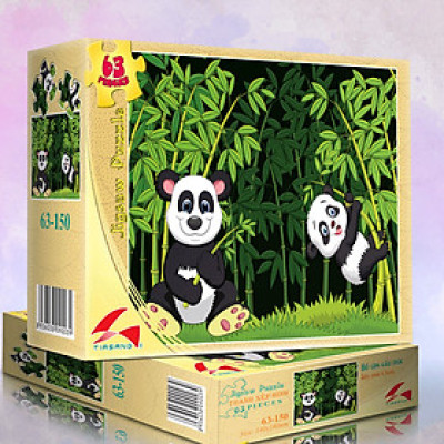 Tranh xếp hình Tia Sáng Bố con gấu trúc ( 63 mảnh)